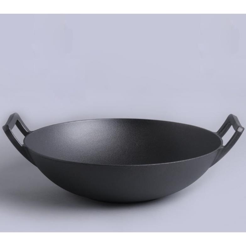 Chảo gang bầu 2 quai Cooking CO008 có nắp