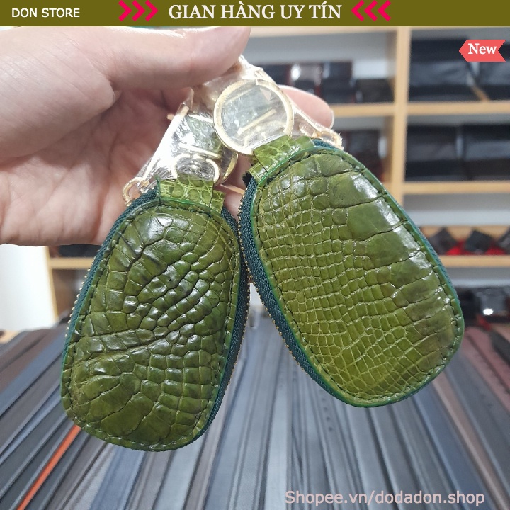 Móc Khoá Da Cá Sấu Đa Năng Hoặc Đựng Ramote, Tiền, Trang Sức vv...