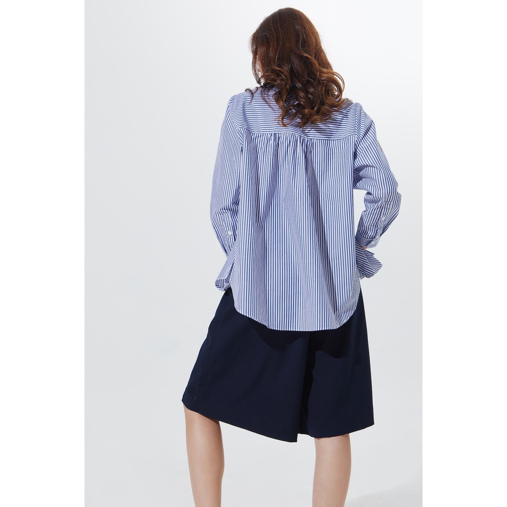 TheBlueTshirt - Oversize Pocket Shirt Modern Blue Stripe - Áo Sơmi Rộng Sọc Xanh