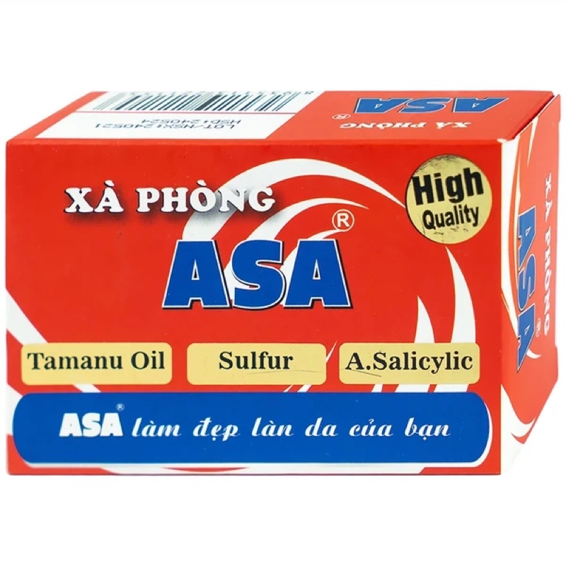 Xà bông ASA - ngừa mụn - lác - lang ben - nấm da -  Hộp 120g gồm 4 cục nhỏ