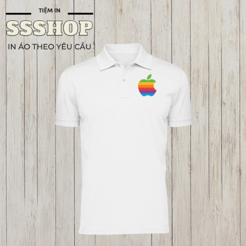 Áo polo nam hình logo Quả táo 7 màu, áo thun có cổ chất vải cotton co dãn 4 chiều, thoáng mát sang trọng, không xù lông