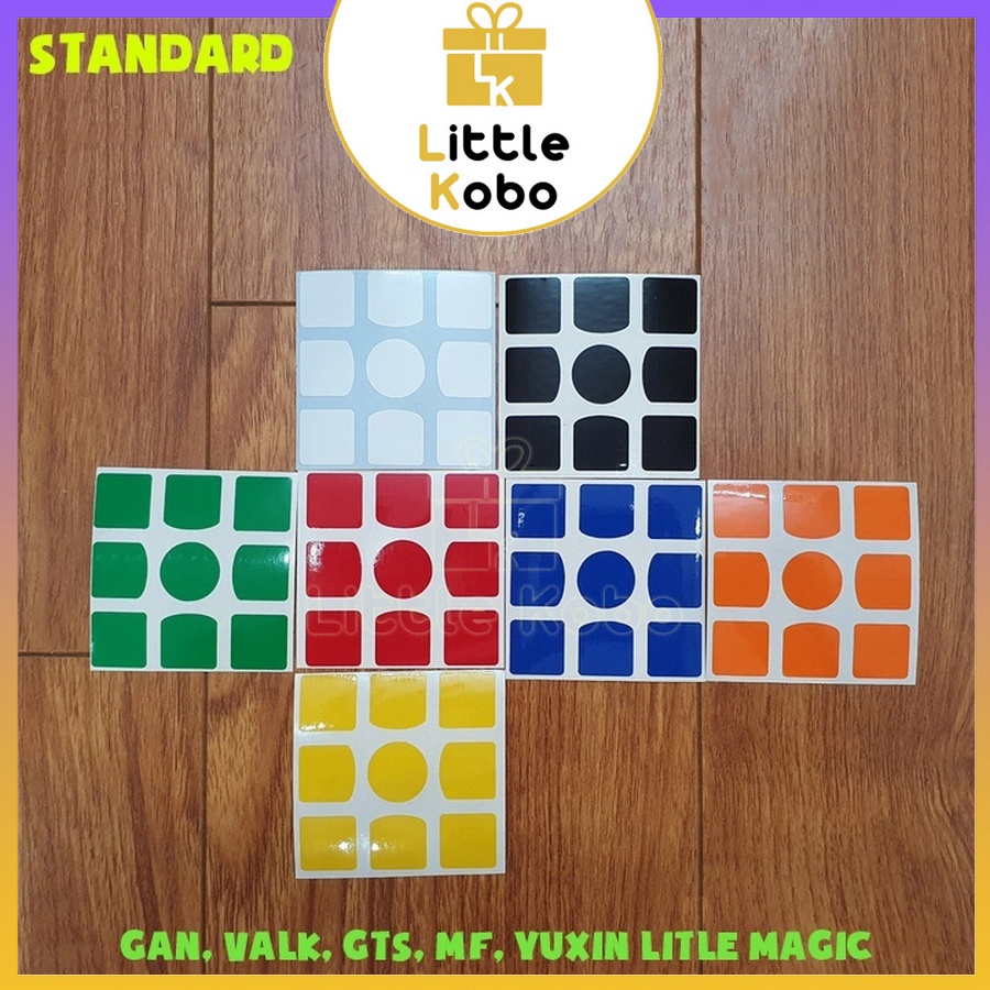 Sticker Rubik 3x3 Half-Bright Gan Valk GTS Sticker Rubic 3 Tầng