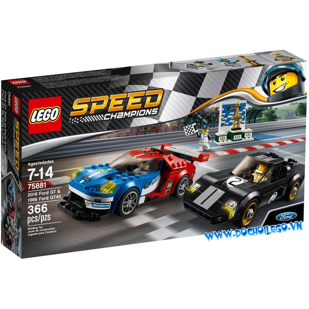 75881 LEGO Speed Champions 2016 Ford GT &amp; 1966 Ford GT40 - Đồ chơi LEGO