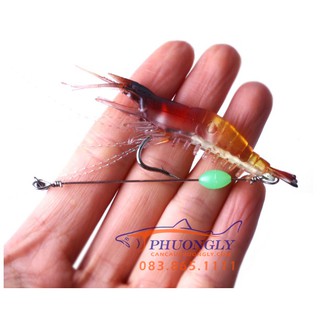 Mồi câu tôm giả phản quang - mồi tôm giả câu lure
