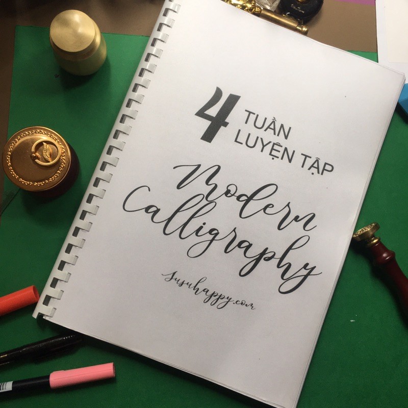 Tài Liệu Tự Học Modern Calligraphy Trong 4 Tuần, Dành Cho Các Bạn Yêu Thích Calligraphy, Hand-Lettering, Bullet Journal