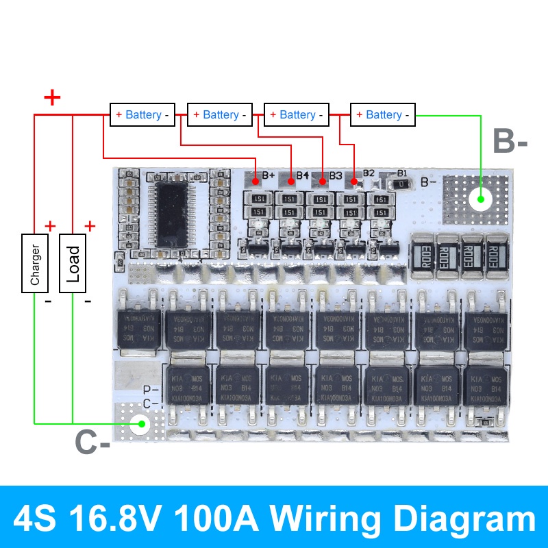 Bảng Mạch Cân Bằng Bảo Vệ Cho 3s/4s/5s Bms 12v 16.8v 21v 3.7v 3.2V 100a