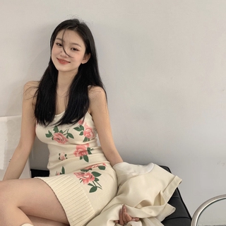Đầm xòe hai dây phong cách retro thời trang hè 2021 cho nữ