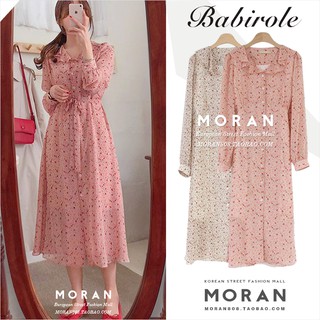 (ORDER) Váy hoa liti MORAN Dáng dài tay mùa thu nhẹ nhàng