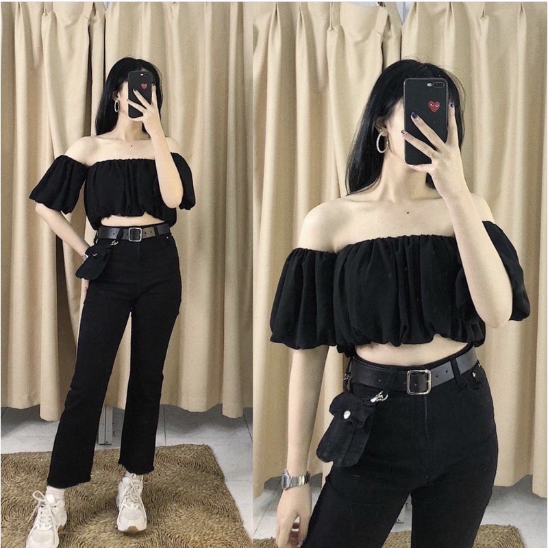 ÁO CROPTOP BÍ BẸT VAI
