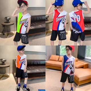 Bộ bé trai sát nách thun lạnh phối màu cực chất còn size 3,22