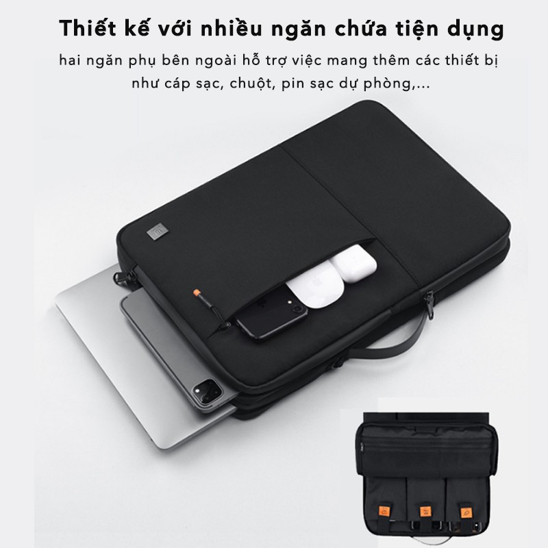 Túi Xách Macbook, Laptop 13/14/15/15.6/16inch : Chống Sốc Cao Cấp - Bảo Vệ 360 độ - Wiwu Alpha Double Layer Sleeve