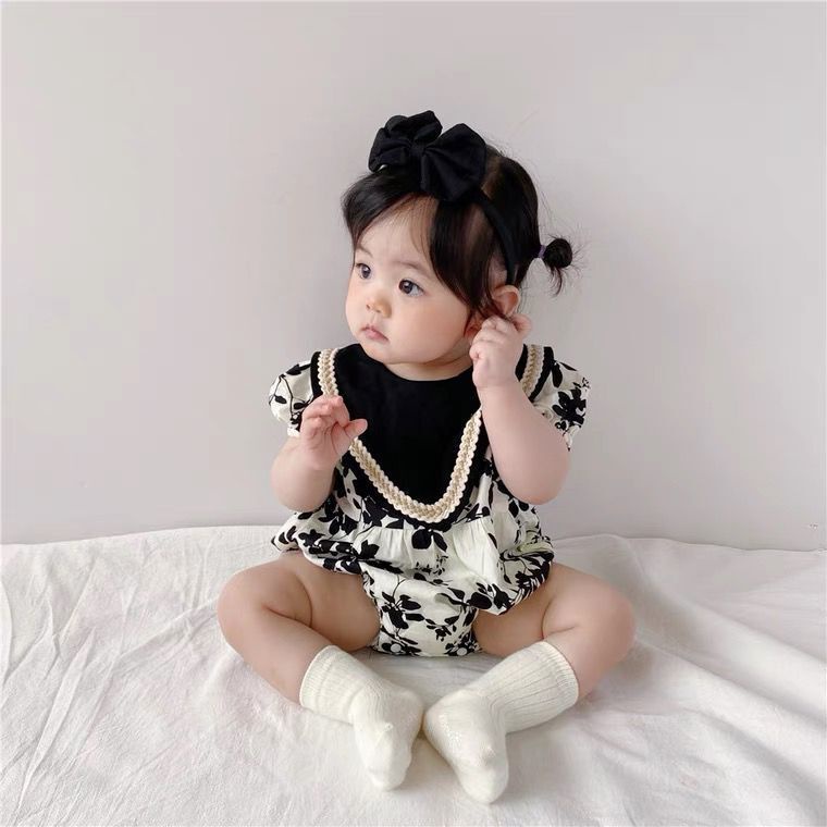 Đầm Tay Ngắn Chất Liệu Cotton Thời Trang Hàn Quốc 2022 Dành Cho Bé Gái