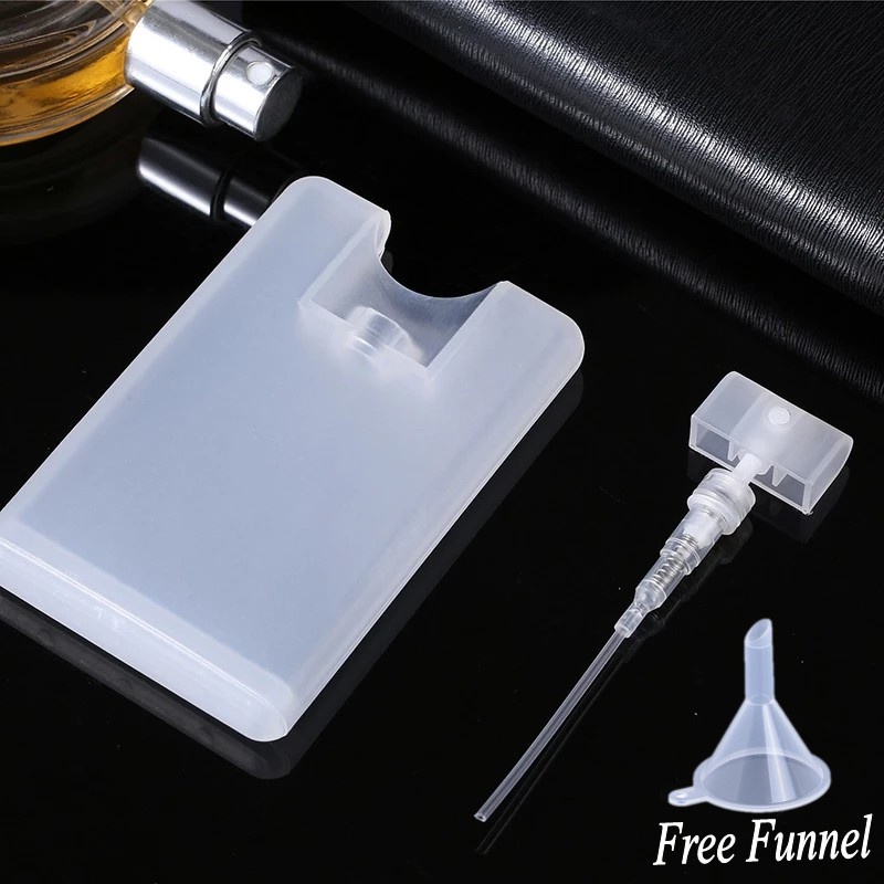 Chai xịt rỗng chiết nước hoa phun sương kiểu dáng thẻ mini loại nhấn 20ml tiện lợi dành cho du lịch