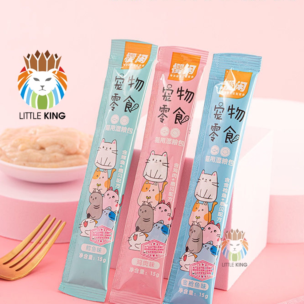 Súp thưởng cho mèo Shizuka 15gr thức ăn dinh dưỡng cho mèo giá rẻ Little King