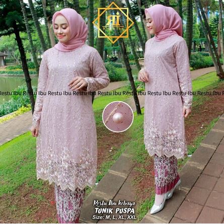 Vải tuyn Kebaya nho cây leo