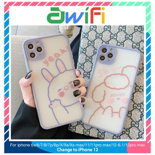Ốp iphone - Ốp lưng viền nhám Thỏ và cừu 6s/6plus/6splus/7/8/7plus/8plus/x/xs/xsmax/11/11pro max - Awifi Case T7-9
