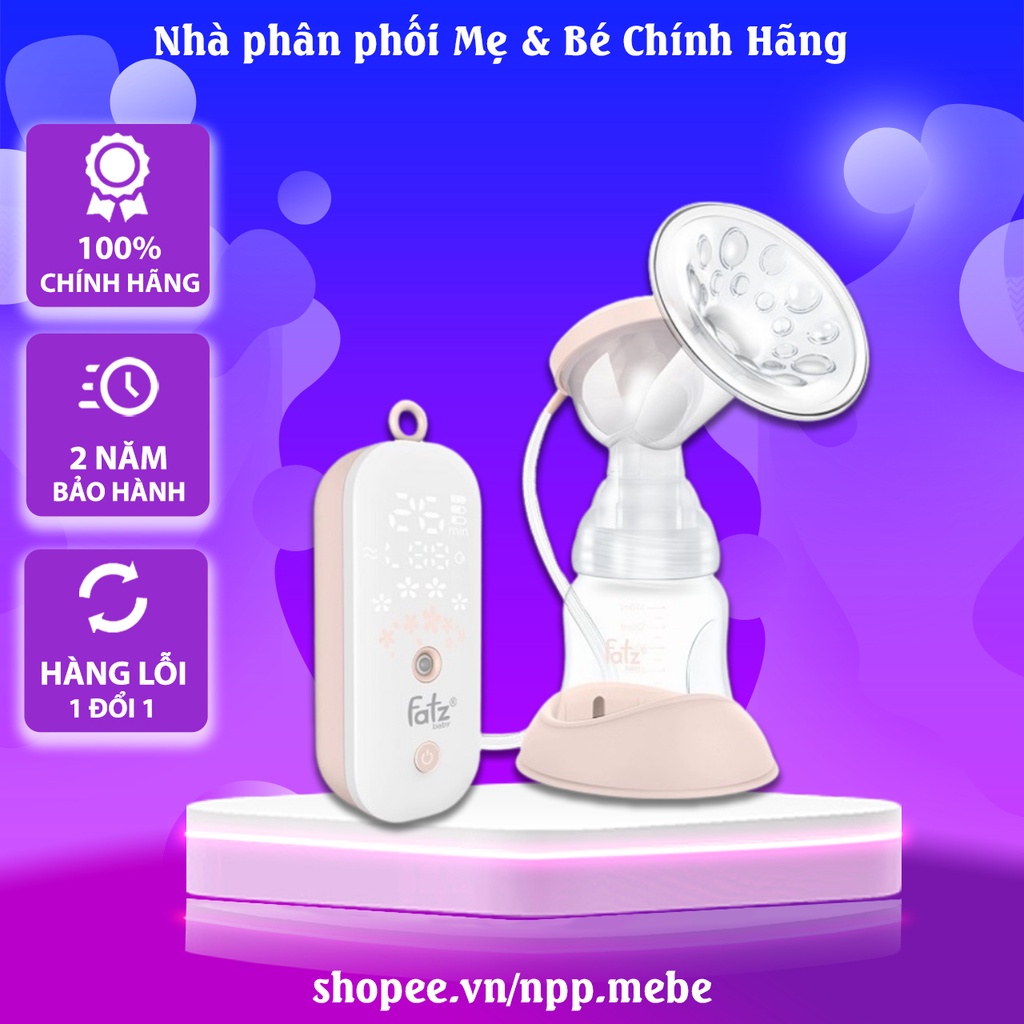 Máy hút sữa Fatz Baby điện đơn Melody 4 có chế độ mát xa kích sữa điều chỉnh lực hút