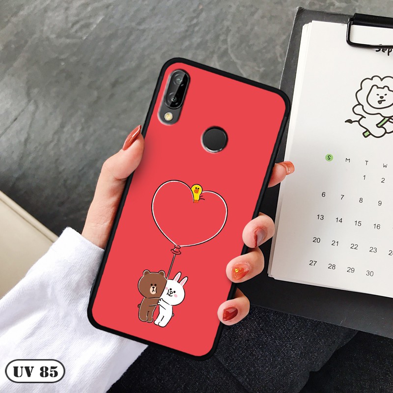 Ốp Huawei Nova 3e/ P20 Lite - lưng nhám viền dẻo ngộ nghĩnh