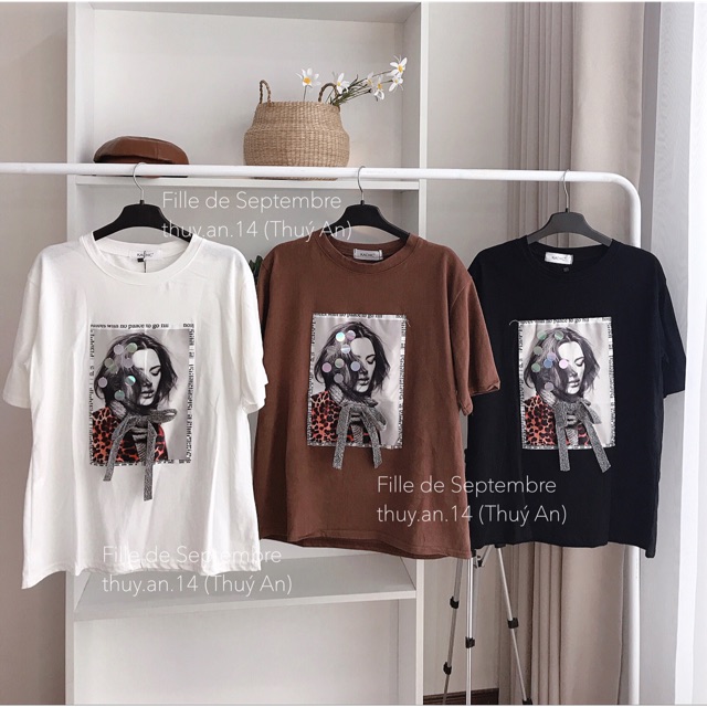 Pull cô gái nơ nhũ đính cườm
