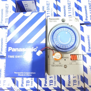 Công tắc hẹn giờ cơ Panasonic TB118N 15A 220V tặng kèm pin chờ Timer hẹn giờ Panasonic TB118N ổ cắm hẹn giờ cơ