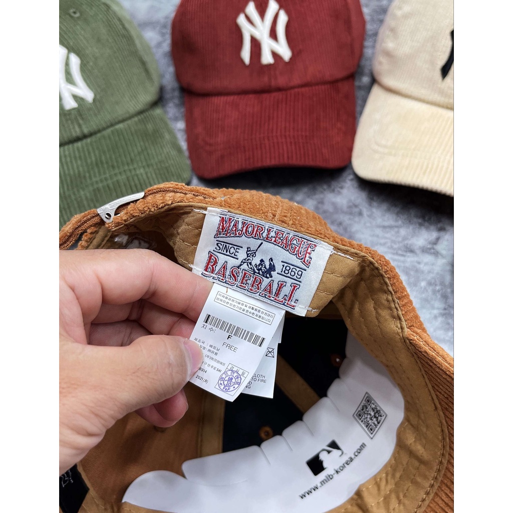 Mũ Lưỡi Trai NY Boston Cordoroy Basic Ball Cap [N56]