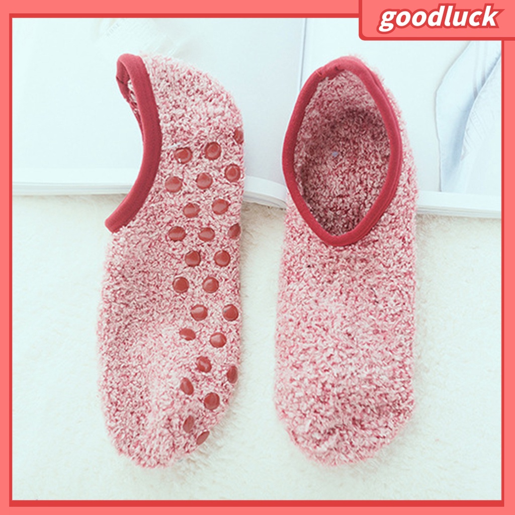 Vớ Thuyền Lông Cừu San Hô Cổ Thấp Thoải Mái Chống Trượt Cho Nữ