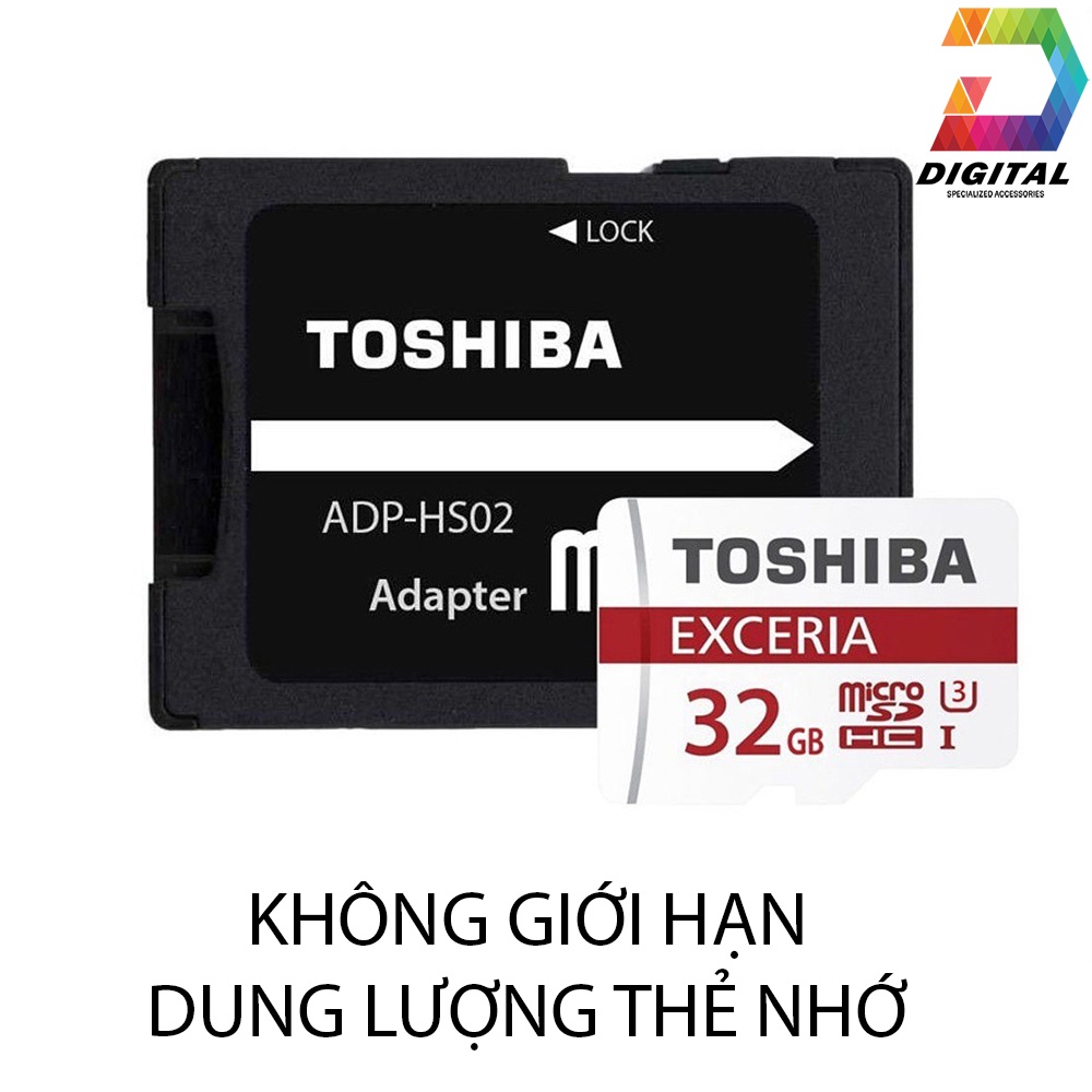 Adapter Thẻ Nhớ Toshiba Chuyển Đổi Thẻ Nhớ Micro SD Sang Thẻ Nhớ SD Chính Hãng