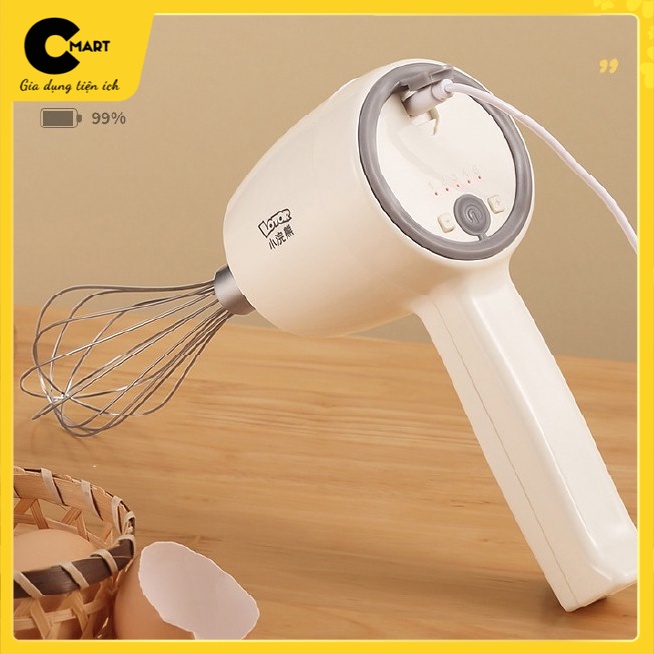 [Sẵn] Máy đánh trứng cầm tay chạy pin LOTOR HM-601 - Bảo Hành 12 Tháng [CMART GIA DỤNG TIỆN ÍCH]