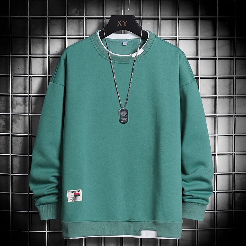 Áo sweater IELGY dáng rộng tay dài cổ tròn kiểu tròng qua đầu cho nam