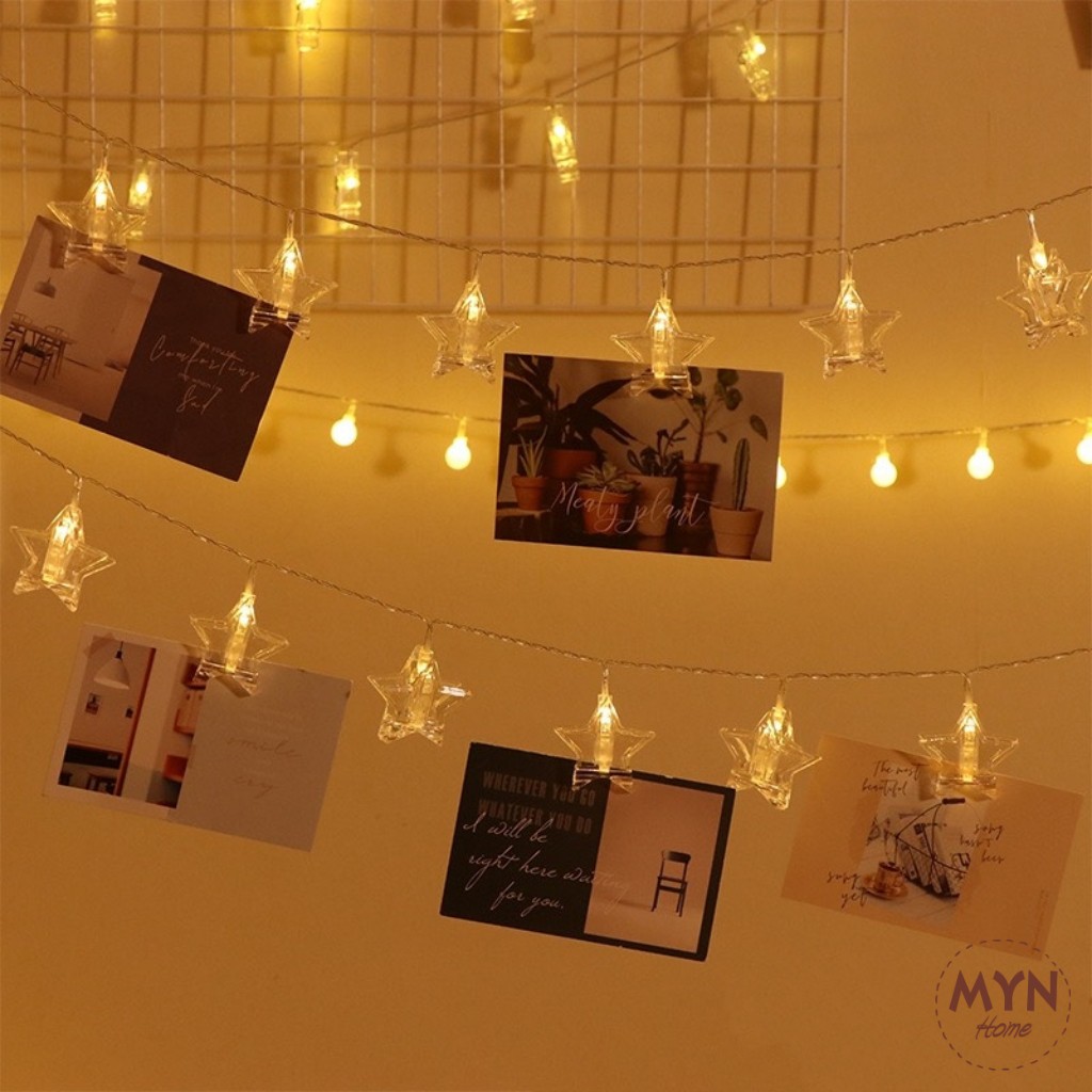 Dây đèn LED kẹp ảnh trang trí nhà cửa, lễ tết, sinh nhật, Noel