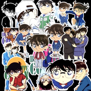 Sticker conan 30 cái ép lụa khác nhau / hình dán thám tử lừng danh conan