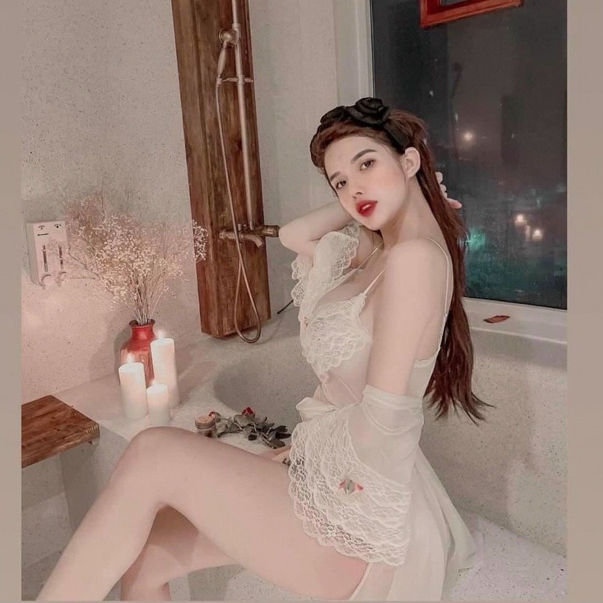 [Hàng cao cấp] Set váy ngủ lụa 2 dây áo choàng ngủ +  jum nữ sexy gợi cảm quyến rũ | BigBuy360 - bigbuy360.vn