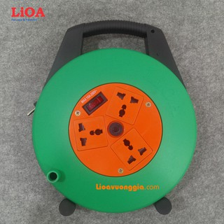 Ổ cắm kéo dài quay tay LIOA - Kiểu xách tay 15A 10m dây