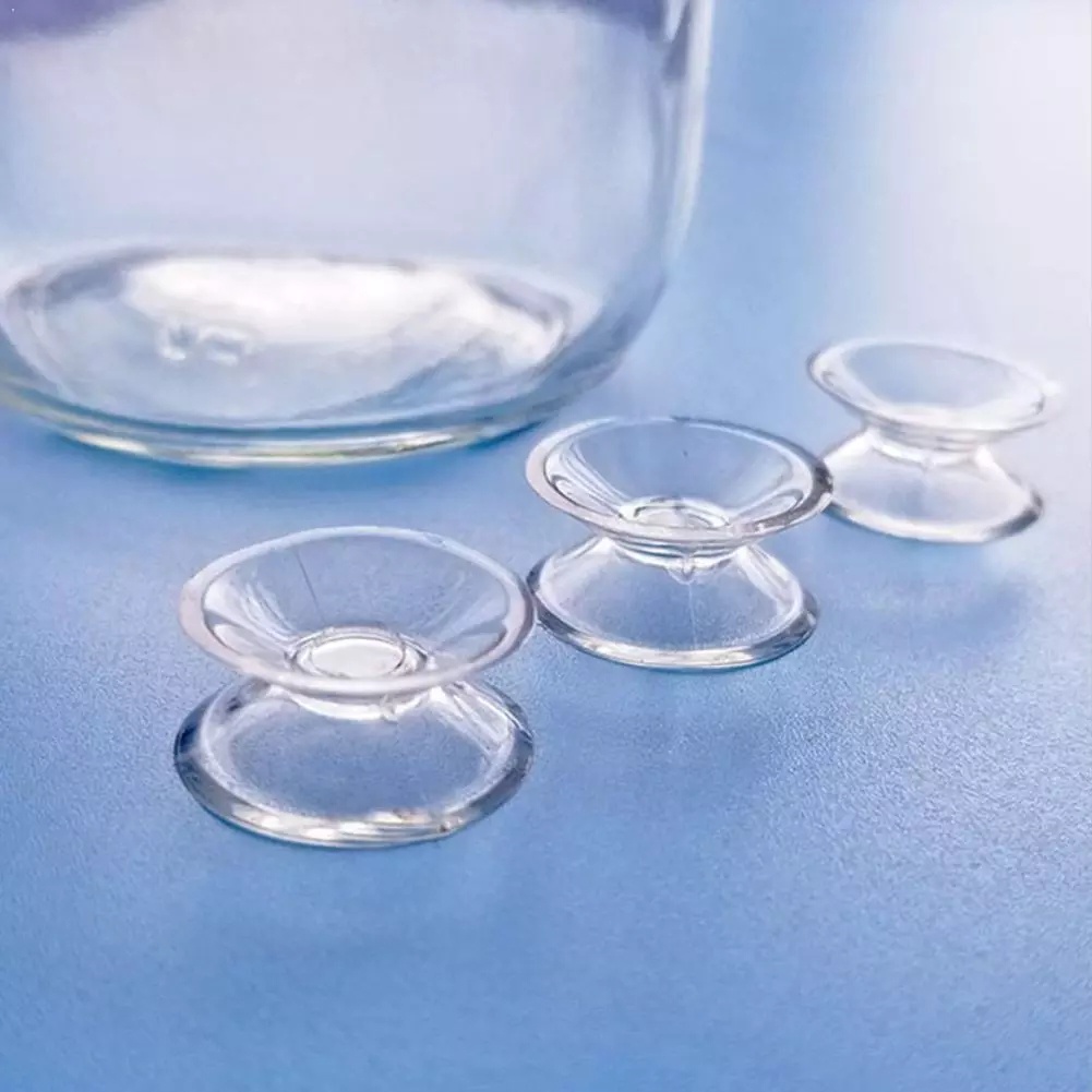 Cốc Hút Cao Su PVC Hai Mặt Trong Suốt Chống Trượt 20 / 30 / 35MM Dành Cho Cửa Sổ / Cửa Ra Vào