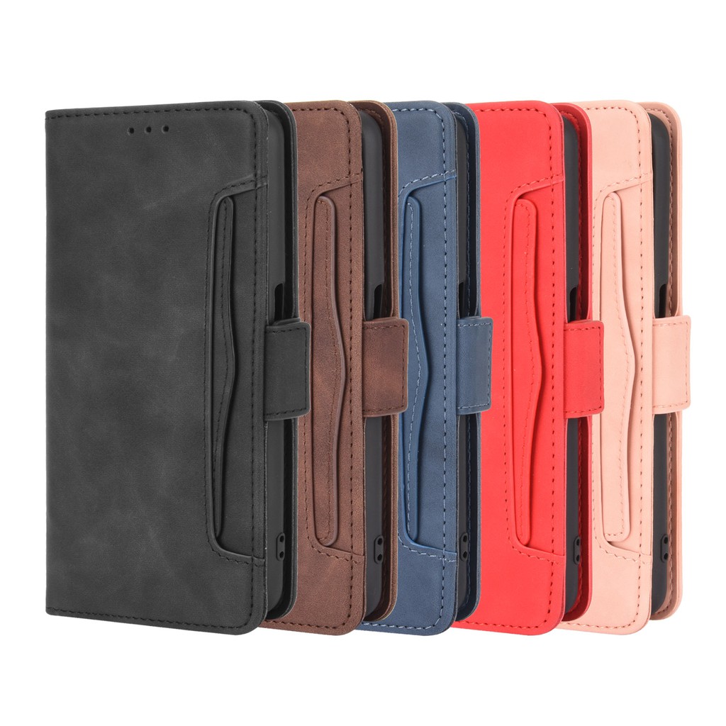 Casing Sony Xperia 1 10 5 II III 8 L4 Lite Flip Cover Wallet Case Phone Holder Stand PU Leather Soft TPU Silicone Bumper Magnetic Close Card Pocket Slots Sony1 Sony5 Sony8 Sony8lite Sony1ii Sony10ii SonyL4 Sony5ii Sony10III 8lite