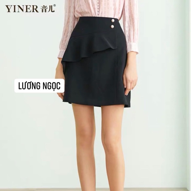 Chân váy chữ A phối bèo trước | BigBuy360 - bigbuy360.vn