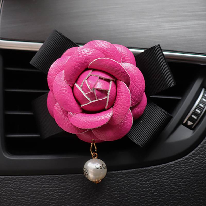 Hoa sáp thơm xe hơi cài cửa gió điều hoà hình hoa Chanel xinh xắn
