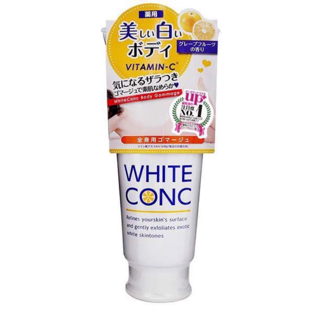 Tẩy Tế Bào Chết Dưỡng Trắng Da White ConC 180g Nhật Bản