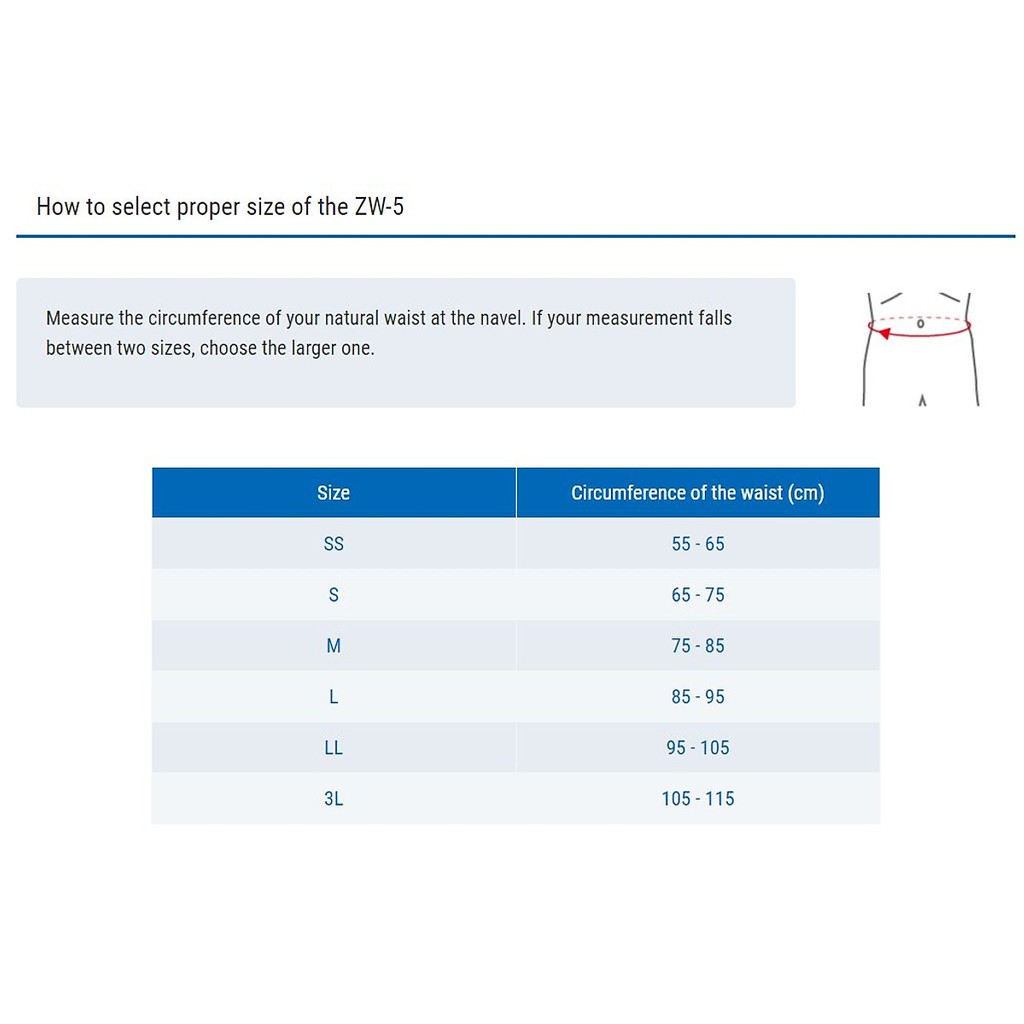Đai lưng, bảo vệ thắt lưng, hỗ trợ cột sống ZAMST chính hãng ZW-5