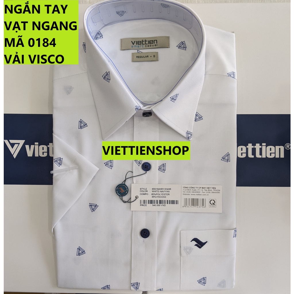 (0184 Sn) ÁO SƠ MI VIỆT TIẾN NGẮN TAY VẠT NGANG