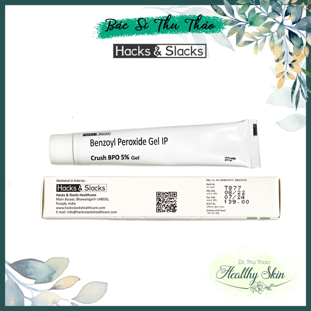 Chấm mụn BPO 5% CRUSH GEL Hacks & Slacks