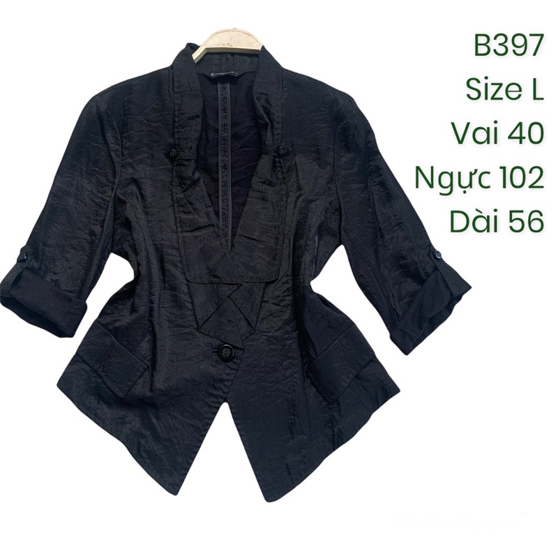 Áo khoác vest/blazer nữ B397 form ngắn 2hand Hàn si tuyển ảnh thật