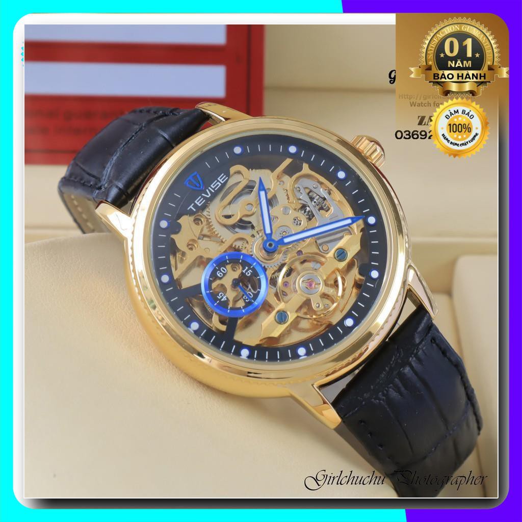 Đồng hồ cơ nam Tevise cơ lộ máy máy tự tích cót khi đeo nên dùng rất tiện lợi, không cần dùng pin [ Đồng Hồ Cơ ] | BigBuy360 - bigbuy360.vn