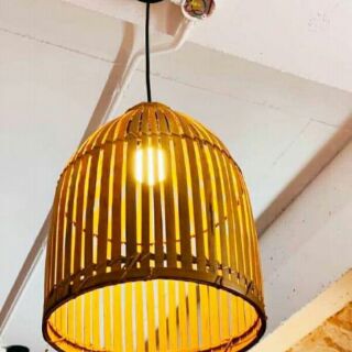 Chao đèn mây tre trang trí nơm khum