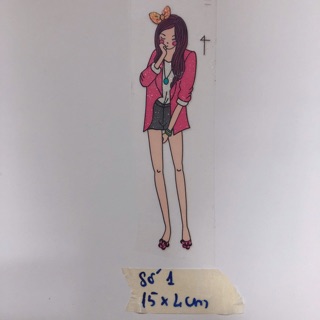 Sticker ủi ,hình ủi 5 cô gái (có keo) (phụ kiện may vá, trang trí quần áo may mặc, Handmade,DIY)