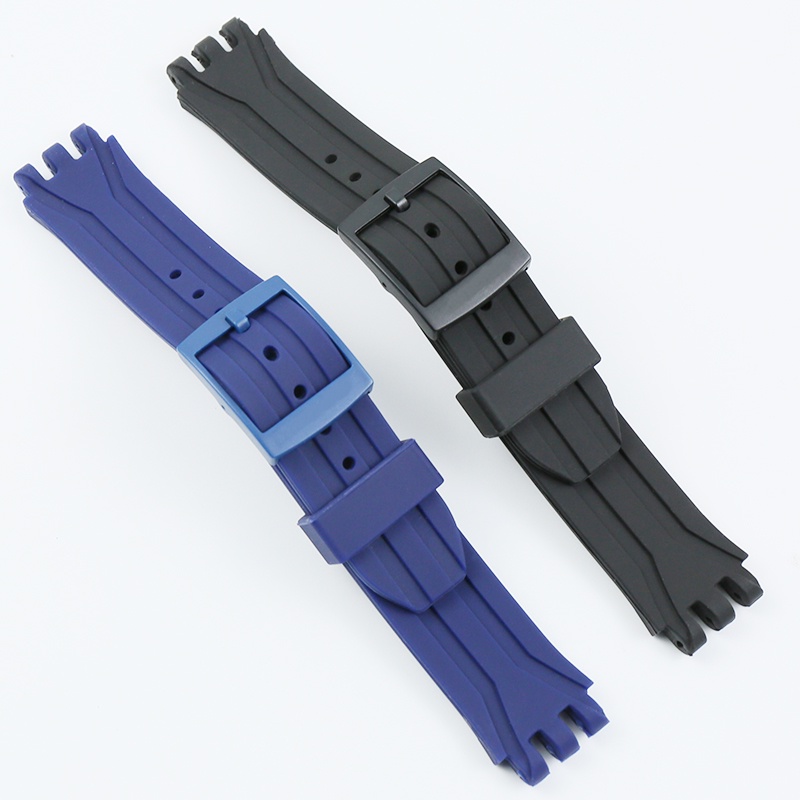 Dây Đeo Thay Thế Bằng Cao Su Silicone Chống Nước 18mm Cho Đồng Hồ Thể Thao Swatch SUIB400 SUIK400