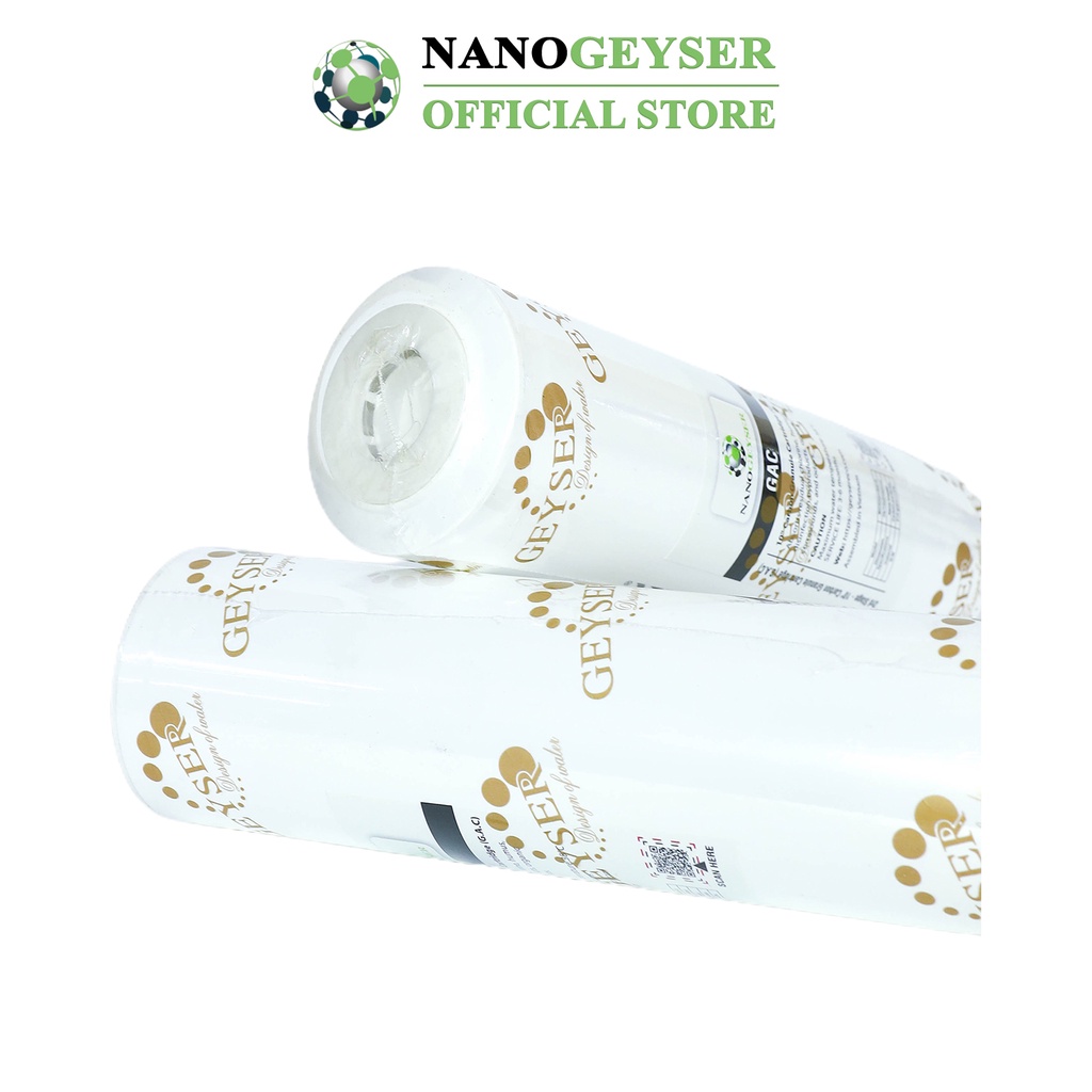 Lõi GAC Nano Geyser, Lõi lọc nước số 2 máy RO, Dùng cho các dòng máy lọc nước RO, Kangaroo, Karofi, Aqua...