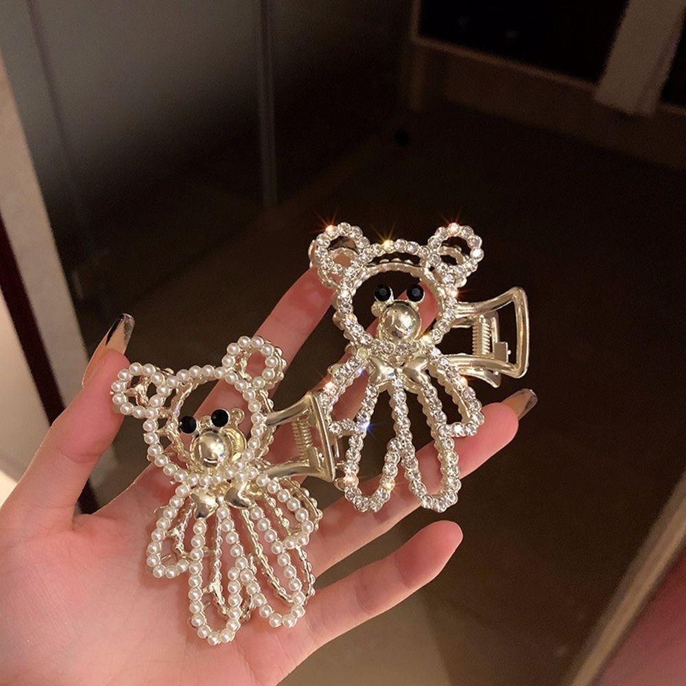 Kẹp Tóc Móng Vuốt Gấu Rỗng Kiểu Hàn Quốc Đơn Giản Ngọt Ngào Dễ Phối Đồ Cho Nữ