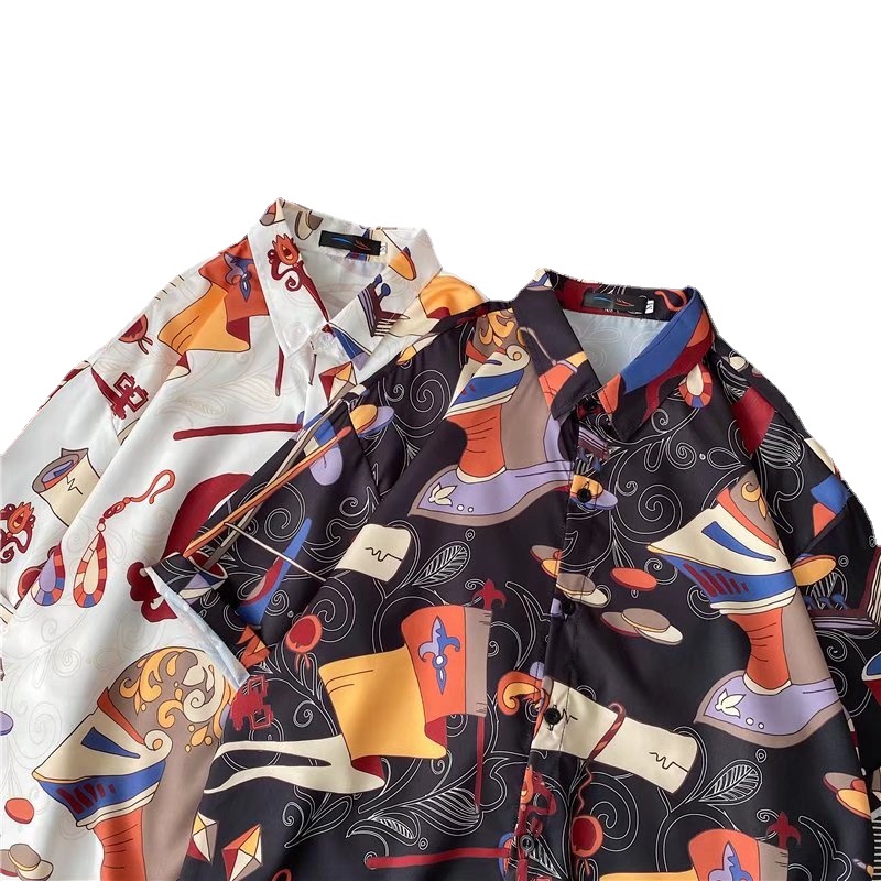 Áo sơ mi nam tay ngắn dáng rộng phong cách Hàn Quốc thời trang size M-3XL