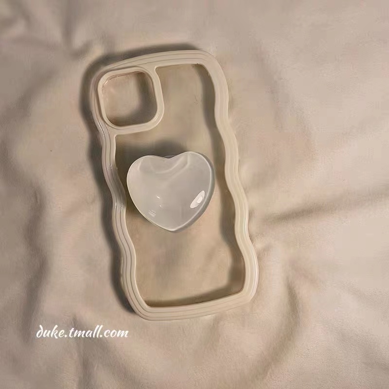 Ốp Điện Thoại Silicone Mềm Trong Suốt Họa Tiết Trái Tim Cho iPhone 14 13 Pro Max 12 11 Pro XS Max X XR